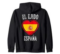 España Flag Heart El Ejido City Sudadera con Capucha