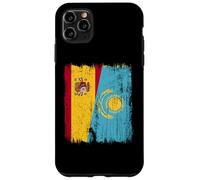 España Kazajstán Media Bandera Española Kazajo Jersey Carcasa para iPhone 11 Pro Max