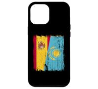 España Kazajstán Media Bandera Española Kazajo Jersey Carcasa para iPhone 12 Pro Max