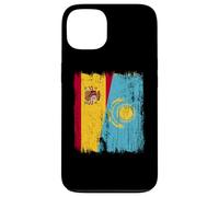 España Kazajstán Media Bandera Española Kazajo Jersey Carcasa para iPhone 13