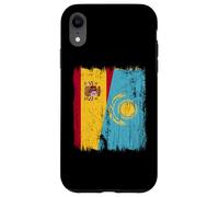 España Kazajstán Media Bandera Española Kazajo Jersey Carcasa para iPhone XR