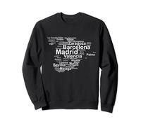 España Mapa Ciudades Ciudades Madrid Travel Espana Sudadera