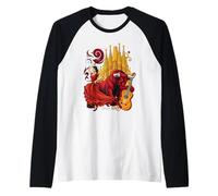 España Mujeres Flamenco Toro Español España Niñas Camiseta Manga Raglan