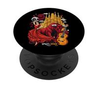 España Mujeres Flamenco Toro Español España Niñas PopSockets PopGrip Adhesivo
