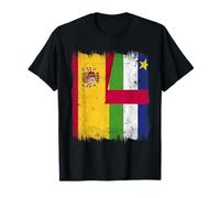 España República Centroafricana Media Bandera Española Car Roots Camiseta