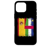 España República Centroafricana Media Bandera Española Car Roots Carcasa para iPhone 16 Pro MAX