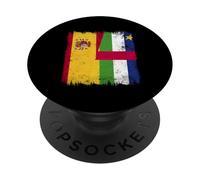 España República Centroafricana Media Bandera Española Car Roots PopSockets PopGrip Adhesivo