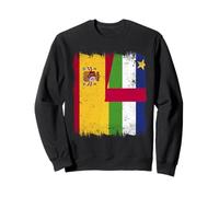 España República Centroafricana Media Bandera Española Car Roots Sudadera