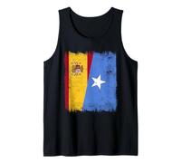 España Somalia Media Bandera Española Orgullo Somalí Camiseta sin Mangas