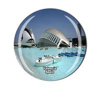 España Valencia 3D Refrigerador Imán de Refrigerador Cristal de Cristal de Viaje Turístico Recuerdo Colección Regalo Cocina Decoración del Hogar Etiqueta Magnética