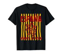 España Vamos Roja España León Hombres Mujeres Niños Orgullo Español Camiseta gráfica económica, Hombre, Negro, S