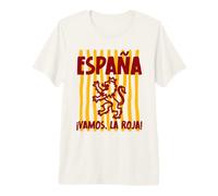 España Vamos Roja España León Hombres Mujeres Niños Orgullo Español Camiseta Premium