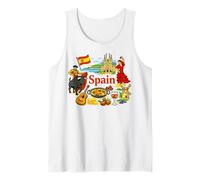 España Viajes Iconos Cultura Monumentos Arte Diseño Camiseta sin Mangas