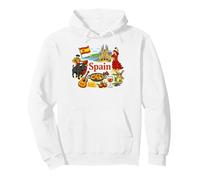 España Viajes Iconos Cultura Monumentos Arte Diseño Sudadera con Capucha