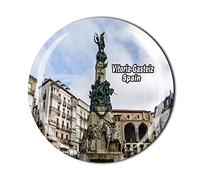 España Vitoria Gasteiz 3D nevera imán cristal cristal viaje recuerdo colección regalo cocina decoración hogar etiqueta magnética