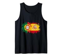 España y Portugal Juntos, Mitad Español, Mitad Portugués Camiseta sin Mangas