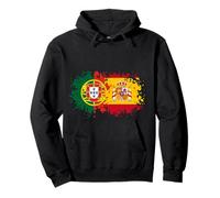 España y Portugal Juntos, Mitad Español, Mitad Portugués Sudadera con Capucha