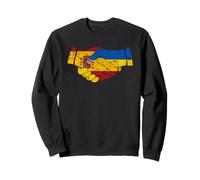 España y Ucrania Amistad Handshake Banderas Vintage Sudadera