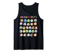 Español ABC Animales Identificación A-Z de Animales Alfabeto Camiseta sin Mangas