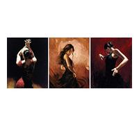 EspañOl Bailarina óLeo Pinturas sobre Lienzo Dama Flamenco Figurativo Arte Moderno Obra De Arte para Pared Hogar Oficina Decoracion Sin Marco
