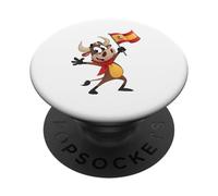 Español Barcelona España Toro con Bandera Niños Viaje Souvenir PopSockets PopGrip Adhesivo