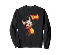 Español Barcelona España Toro con Bandera Niños Viaje Souvenir Sudadera