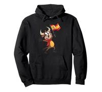 Español Barcelona España Toro con Bandera Niños Viaje Souvenir Sudadera con Capucha