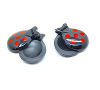 ESPAÑOL CASTAÑUELAS NEGRO Y ROJO PARA NIÑOS NIÑOS CASTANETS. de madera maciza tradicional instrumento de baile español