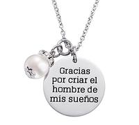 Español madre de el novio collar gracias por criar el hombre de mis suenos madre en ley collares regalo joyas