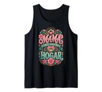 Español Mamá Familia Floral Corazón Cita Gráfico Eres Nuestro Camiseta sin Mangas