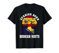 Español Nacido Raíces Bosnia España Bosnia Y Herzegovina Camiseta