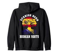 Español Nacido Raíces Bosnia España Bosnia Y Herzegovina Sudadera con Capucha