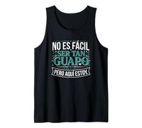Español Ser Guapo Papá Guapo Humor Divertido Día del Padre Camiseta sin Mangas