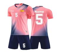 Española Camiseta de Fútbol Personalizada para Niños y Adultos Camiseta de Fútbol de Casa/Visitante con Nombre y Número Ropa Futbol Niño Infantil/Adulto 2024/2025 - Réplica Oficial con Liciencia