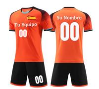 Española Personalizadas Camiseta de Fútbol Niños Camiseta de Fútbol de Casa/Visitante con Tu Nombre, Escudo y Número Ropa Futbol Niño Infantil/Adulto 2024/2025 - Réplica Oficial con Liciencia
