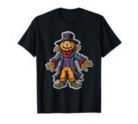 Espantapájaros, Cabeza de Calabaza, Disfraz de Halloween, espantap Camiseta