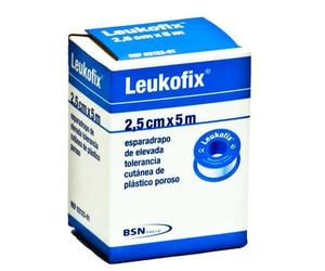 Esparadrapo Leukofix 2,5 cm x 5 m - Fijación Rápida y Transparente, Hipoalergénica