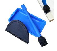 Esparcidor de pegamento para madera - Kit de 3 piezas con cepillo de silicona, bandeja y peine | Práctico aplicador para pegamento para madera, bricolaje, carpintería, proyectos de manualidades y