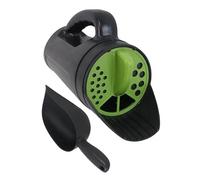 Esparcidor de sal, dispensador de batidos ajustable de 2,5 L con pala, 18 x 14 x 33 cm, sal derretida de nieve y hielo, esparcidor de alimentos de tierra para clima invernal, PE, PP, ABS
