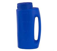 Esparcidor manual de tamaño compacto de 2 L de capacidad, diseñado para una cobertura eficaz del material durante actividades de invierno o jardinería (azul)