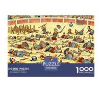 Espartaco Gladiador Puzzle De Madera Impermeable DIY Puzzles De 1000 Piezas para Adultos Desafiante Y Estimulante Rompecabezas para Juegos Desafiantes