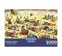 Espartaco Gladiador Puzzle De Madera Impermeable Puzzles De 1000 Piezas para Adultos Colorido Rompecabezas Juegos Educativos