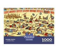 Espartaco Gladiador Puzzle De Madera Impermeable Puzzles De 1000 Piezas para Adultos Imposible Rompecabezas para Decoración del Hogar