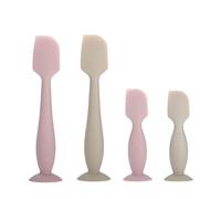Espátula aplicadora de crema para pañales de bebé, paquete de 4 espátulas de pasta de glúteos para bebés recién nacidos, 2 tamaños grandes y 2 mini (rosa, gris)