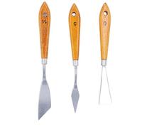 Espátula de arte versátil de acero inoxidable con de haya, ideal para pintura al óleo, acrílica y acuarela, raspador fácil de colgar y limpiar, herramienta profesional para artistas y aficionados