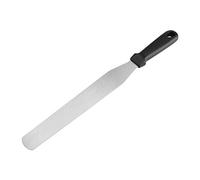 Espátula de glaseado para tartas de 12 pulgadas con mango de plástico Offset crema de glaseado duradero de acero inoxidable para repostería o repostería, espátulas negras