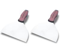 Espátula de juntas flexibles Marshalltown, rascador de extremo ancho con mango Durasoft, para tableros de yeso, ancho de la espátula: 152 mm. (Paquete de 2)