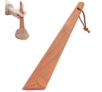 Espátula de madera con mango largo - Espátula plana resistente al calor, herramienta reversible de cocina para servir, raspar, girar huevos, pescado, tortitas y cocinar, herramienta de cocina compacta