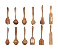 Espátula de madera Cuchara de madera Espátula para freír Cuchara para sopa Sin pintura