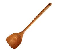 Espátula de madera de mango largo para cocinar, hecha a mano